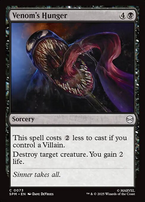 Venom's Hunger — SPM #73 normal Magic card