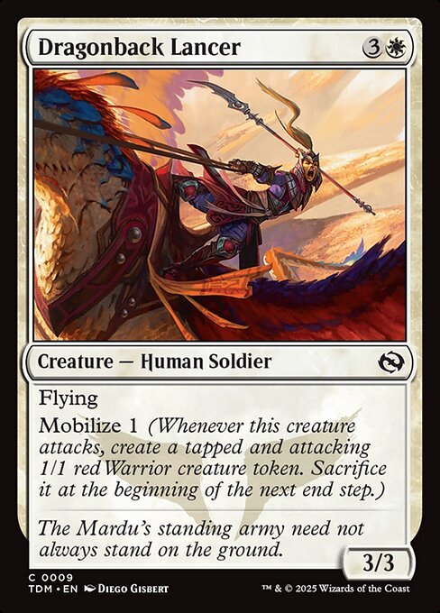 Dragonback Lancer — TDM #9 normal Magic card