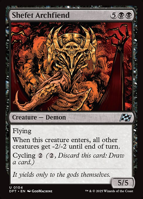 Shefet Archfiend — DFT #104 normal Magic card