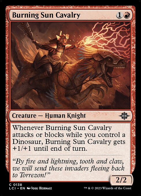 Burning Sun Cavalry — LCI #138 normal Magic card
