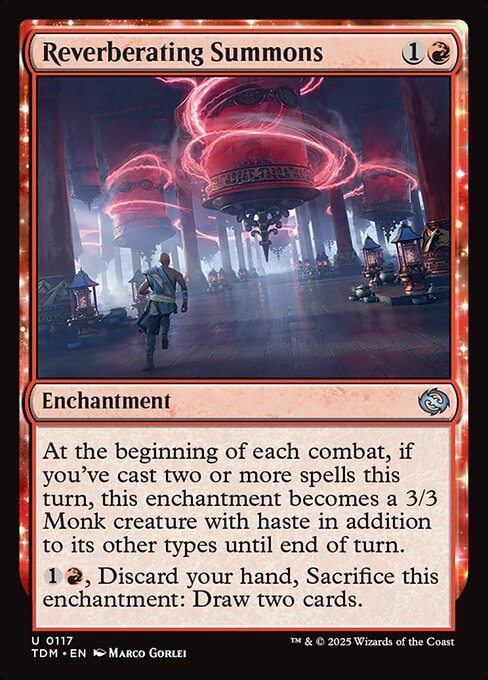 Reverberating Summons — TDM #117 normal Magic card