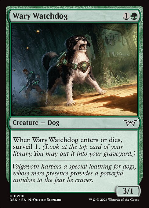 Wary Watchdog — DSK #206 normal Magic card