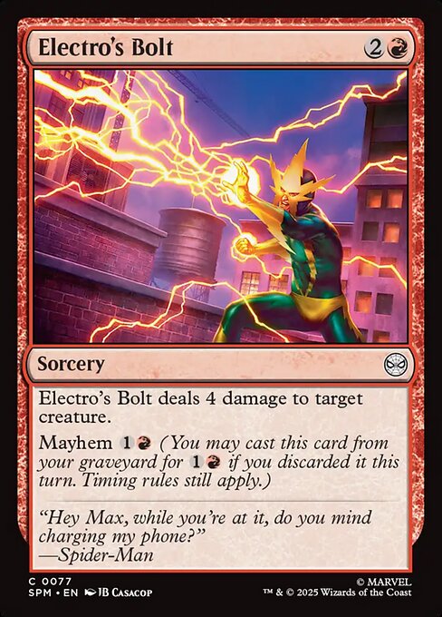 Electro's Bolt — SPM #77 normal Magic card