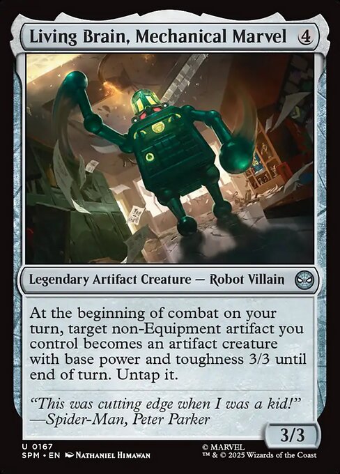 Living Brain, Mechanical Marvel — SPM #167 normal Magic card