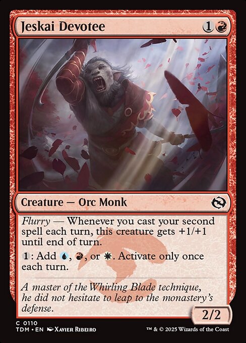 Jeskai Devotee — TDM #110 normal Magic card