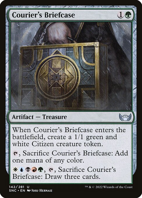 Courier's Briefcase — SNC #142 normal Magic card
