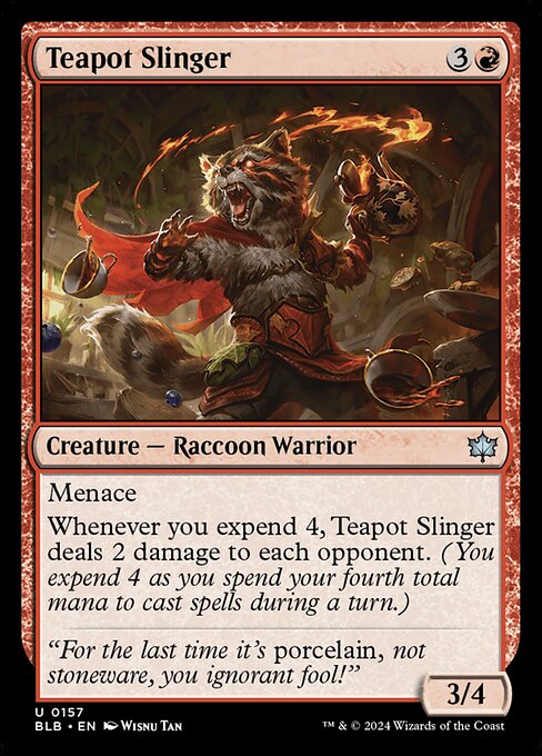 Teapot Slinger — BLB #157 normal Magic card