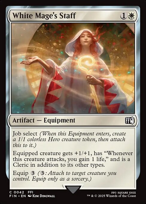White Mage's Staff — FIN #42 normal Magic card