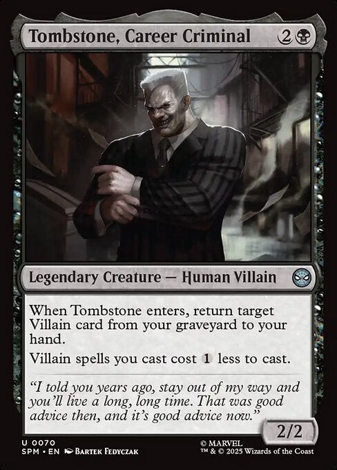 Tombstone, Career Criminal — SPM #70 normal Magic card