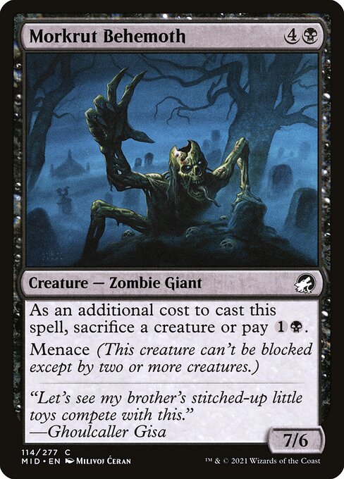 Morkrut Behemoth — MID #114 normal Magic card