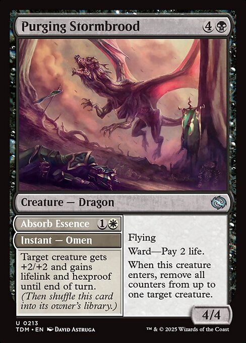 Purging Stormbrood // Absorb Essence — TDM #213 normal Magic card