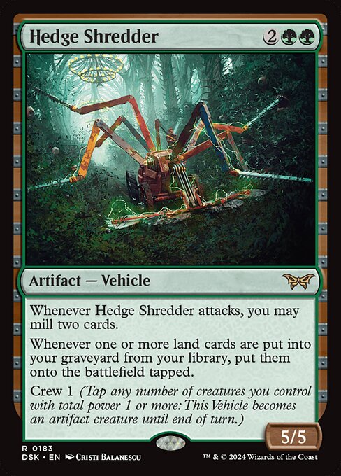 Hedge Shredder — DSK #183 normal Magic card