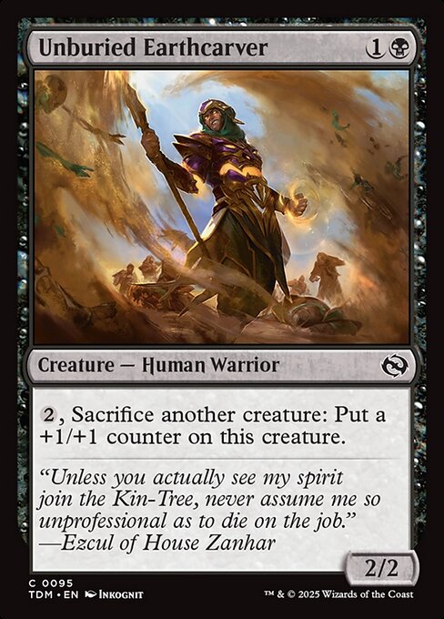 Unburied Earthcarver — TDM #95 normal Magic card