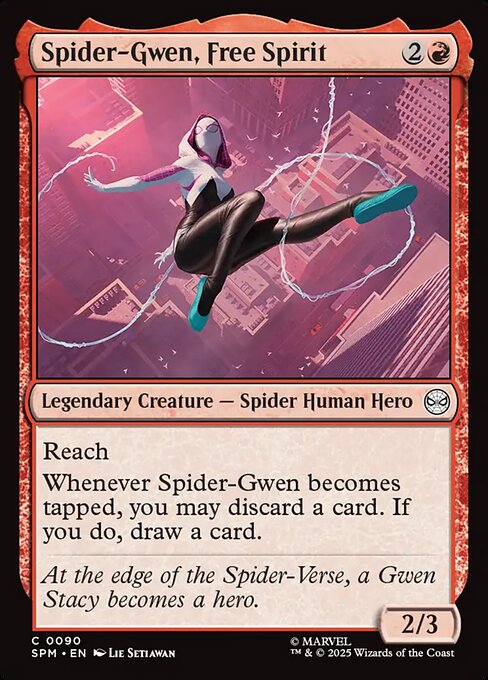 Spider-Gwen, Free Spirit — SPM #90 normal Magic card