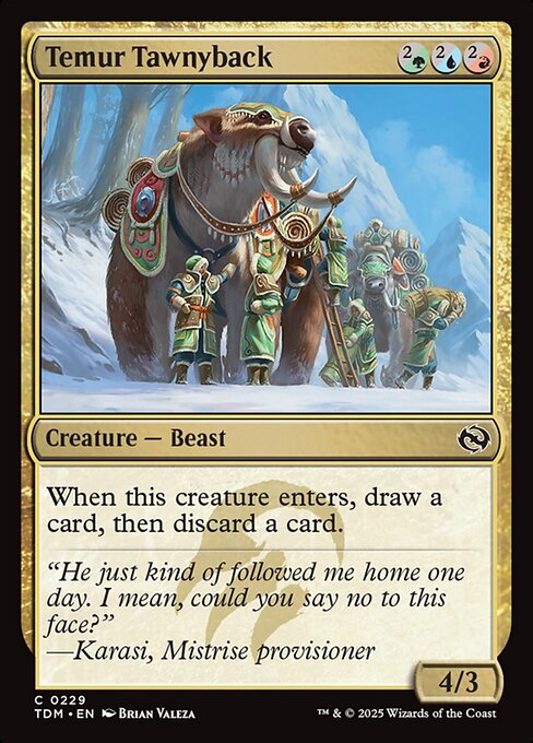 Temur Tawnyback — TDM #229 normal Magic card