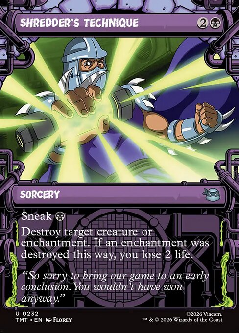 Shredder's Technique — TMT #232 normal Magic card