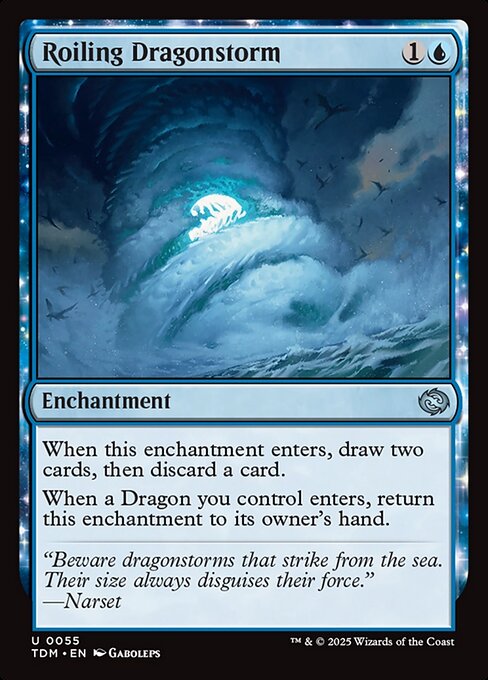 Roiling Dragonstorm — TDM #55 normal Magic card