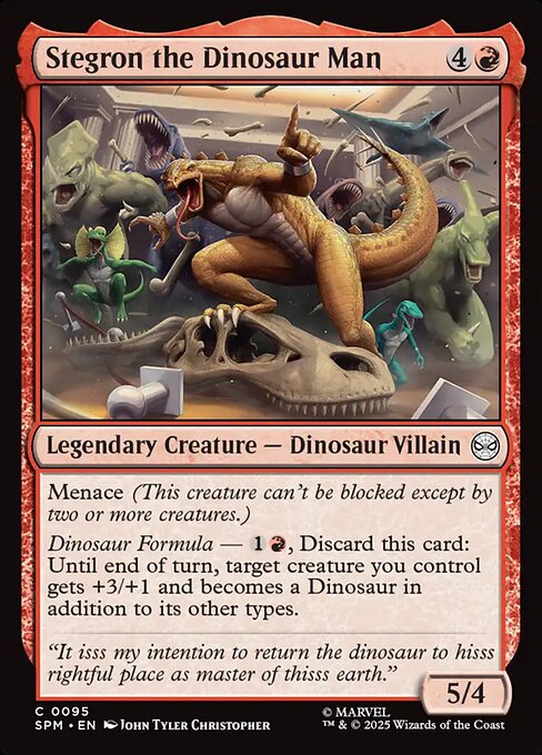 Stegron the Dinosaur Man — SPM #95 normal Magic card
