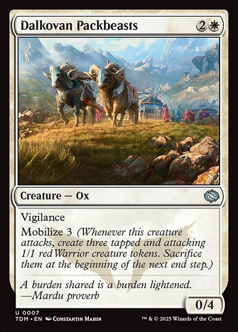 Dalkovan Packbeasts — TDM #7 normal Magic card