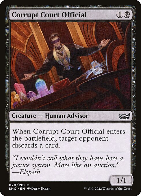 Corrupt Court Official — SNC #70 normal Magic card