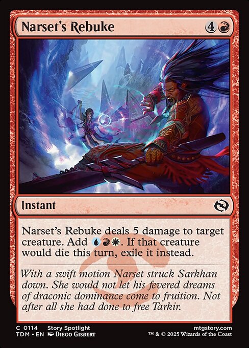 Narset's Rebuke — TDM #114 normal Magic card