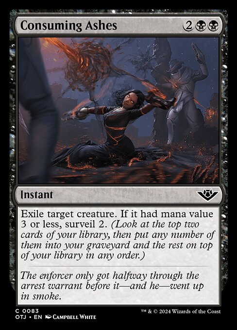 Consuming Ashes — OTJ #83 normal Magic card