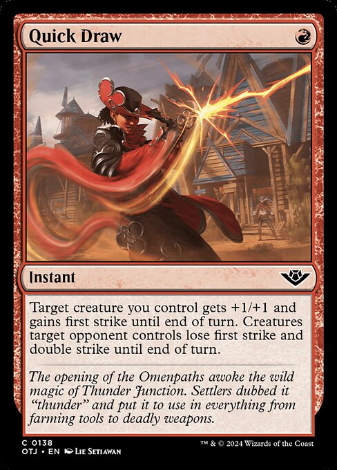 Quick Draw — OTJ #138 normal Magic card