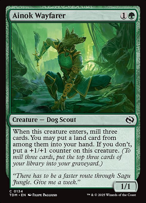 Ainok Wayfarer — TDM #134 normal Magic card