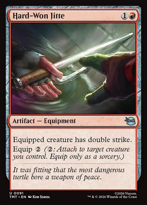 Hard-Won Jitte — TMT #91 normal Magic card