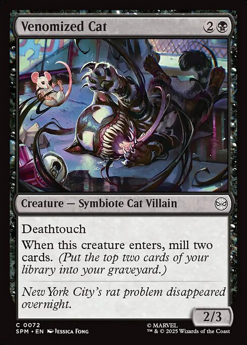 Venomized Cat — SPM #72 normal Magic card
