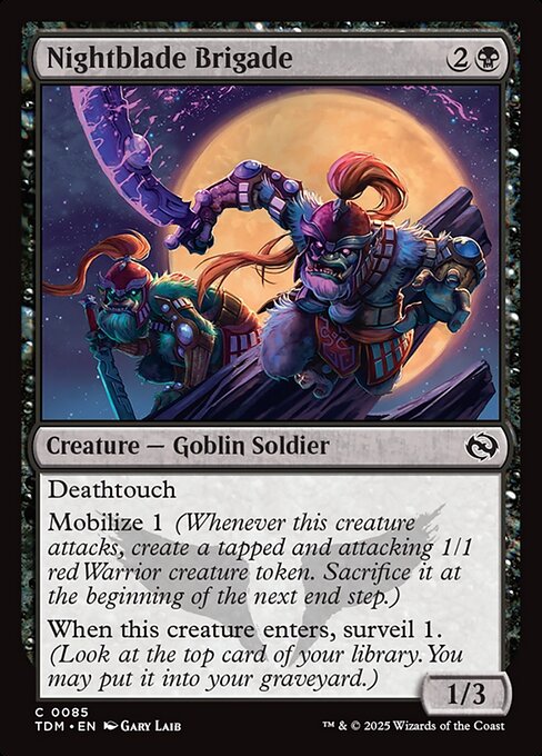 Nightblade Brigade — TDM #85 normal Magic card