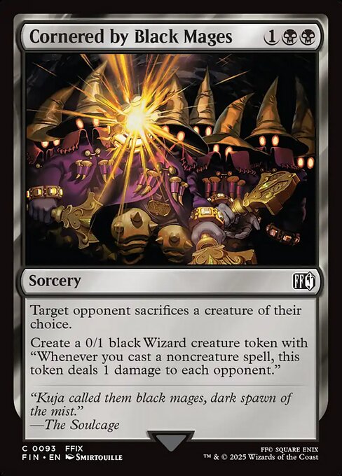 Cornered by Black Mages — FIN #93 normal Magic card
