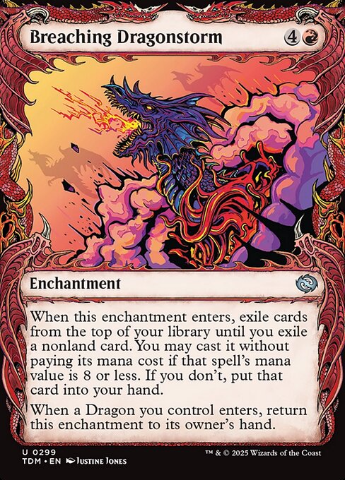 Breaching Dragonstorm — TDM #299 normal Magic card