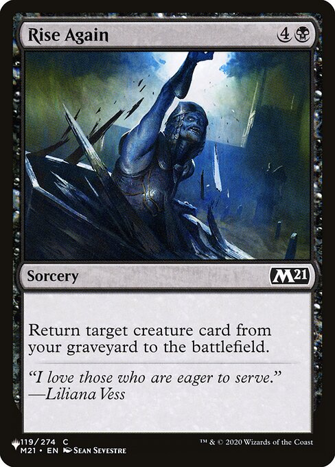 Rise Again — PLST #M21-119 normal Magic card