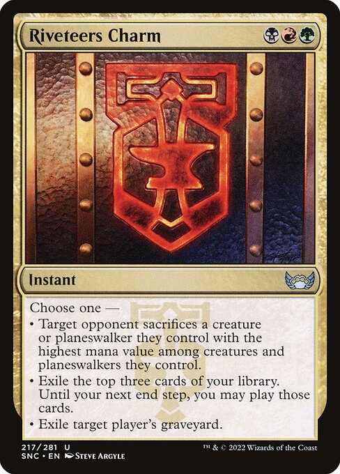 Riveteers Charm — SNC #217 normal Magic card