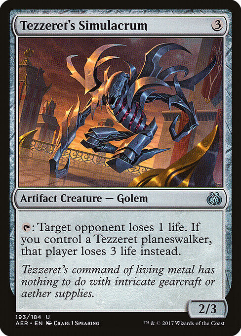 Tezzeret's Simulacrum — AER #193 normal Magic card
