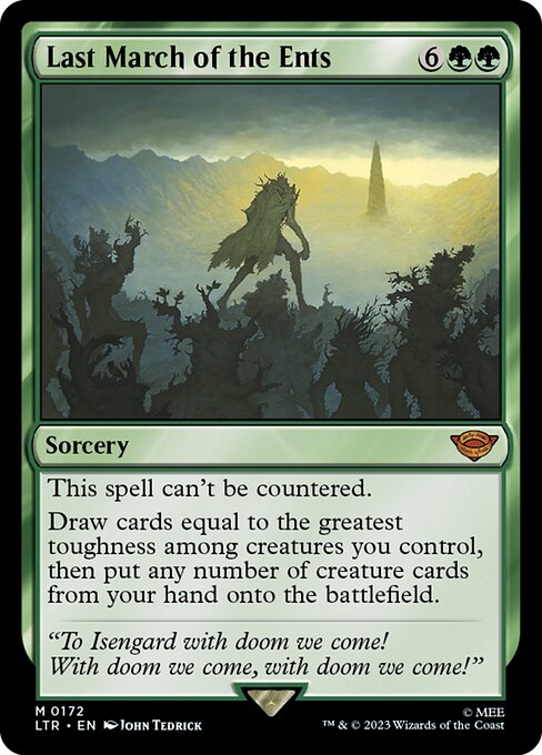 Last March of the Ents — LTR #172 normal Magic card