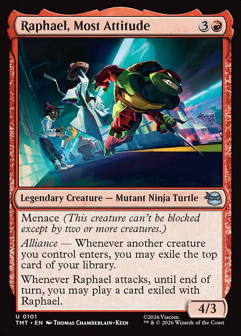 Raphael, Most Attitude — TMT #101 normal Magic card