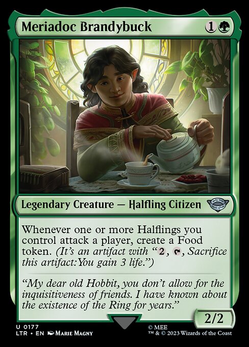 Meriadoc Brandybuck — LTR #177 normal Magic card