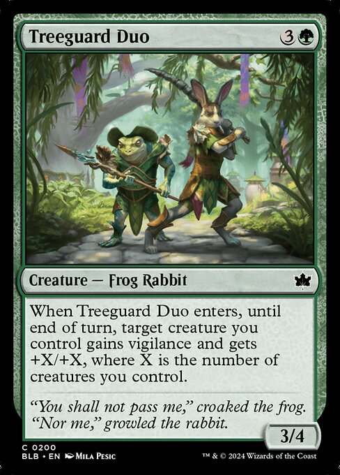 Treeguard Duo — BLB #200 normal Magic card