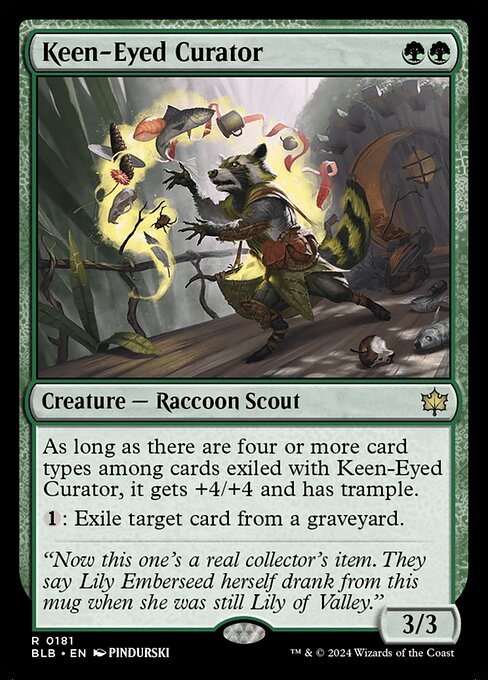 Keen-Eyed Curator — BLB #181 normal Magic card