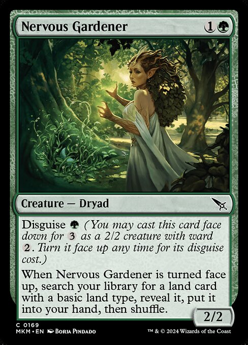 Nervous Gardener — MKM #169 normal Magic card