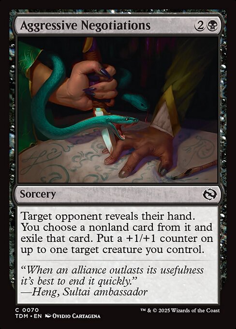Aggressive Negotiations — TDM #70 normal Magic card