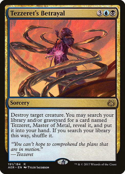 Tezzeret's Betrayal — AER #191 normal Magic card
