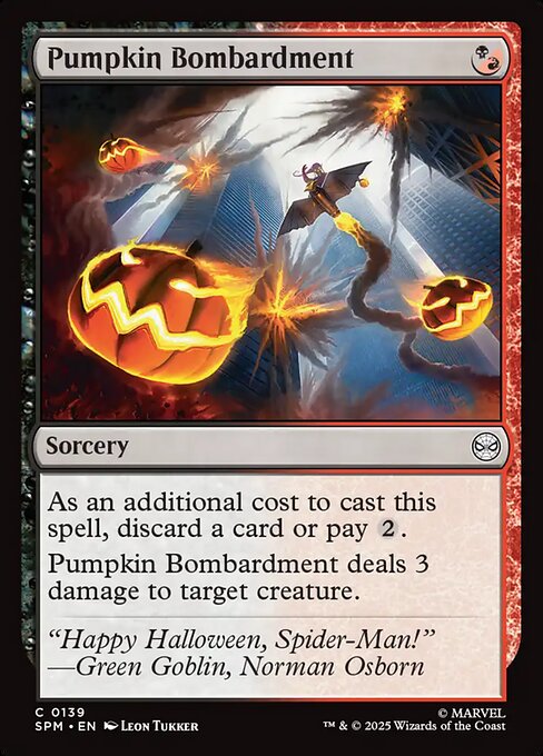 Pumpkin Bombardment — SPM #139 normal Magic card