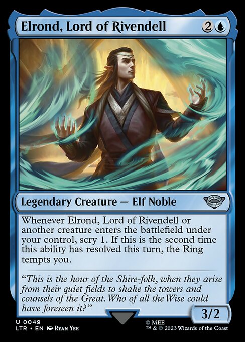 Elrond, Lord of Rivendell — LTR #49 normal Magic card