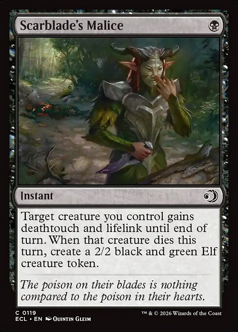 Scarblade's Malice — ECL #119 normal Magic card