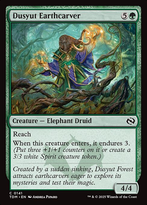 Dusyut Earthcarver — TDM #141 normal Magic card