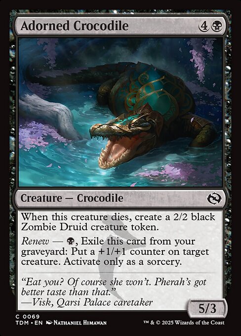 Adorned Crocodile — TDM #69 normal Magic card