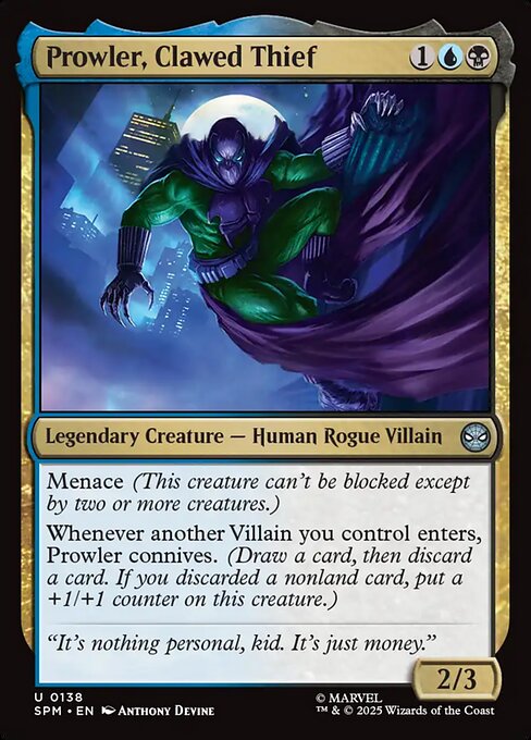 Prowler, Clawed Thief — SPM #138 normal Magic card